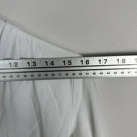 Anthropologie Maeve‎ Curran White Long Sleeve Top Womens Size XS Faux Wrap Boho - Picture 13 of 16